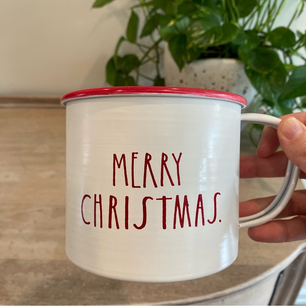Rae Dunn Enamel Campfire Farm House Christmas Mug #2